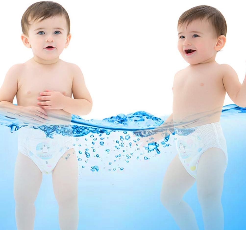 Healifty Diaper 5PCS Swim Diapers Disposable Little Swimmers Baby Diapers Swimming Pool Water Nappy Pants for Baby - Size XXL Swimming Trunks - Image 2